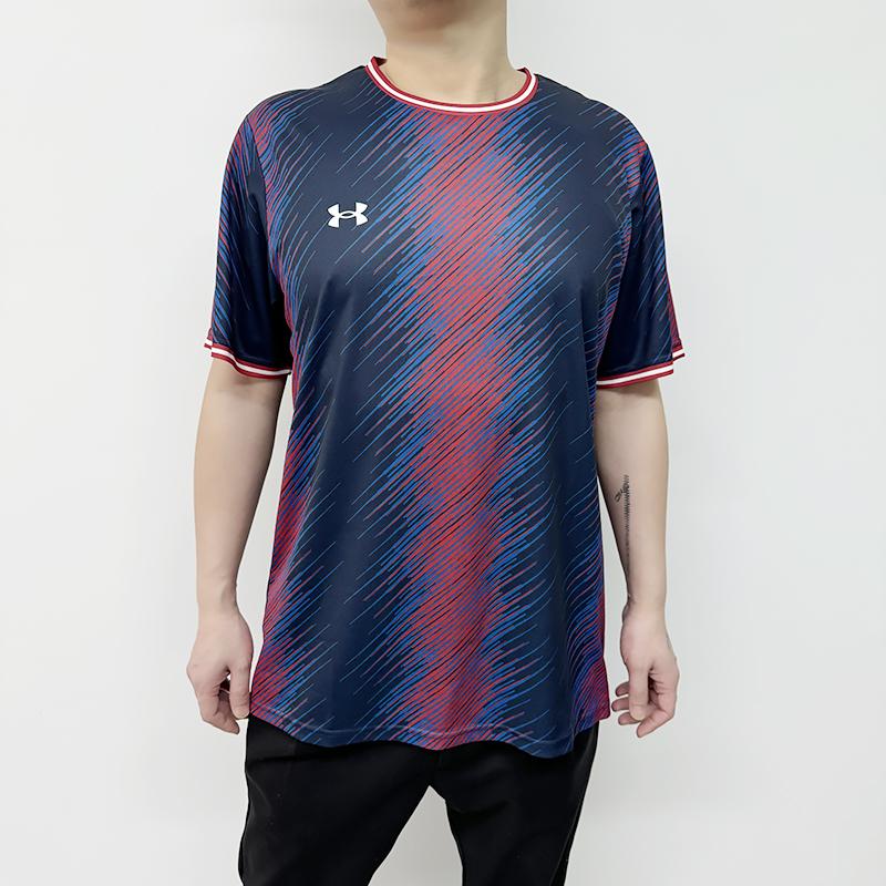 Under Armour Sports Casual Crew Neck Short Sleeve T-Shirt Unisex Tops Burgundy 25500507-409