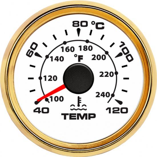 HD 52 mm Wassertemperaturanzeige 40–120 Grad Öltemperaturanzeige Messgerät Anzeige 50–150 Grad Temperatursensor 14 mm 17 mm