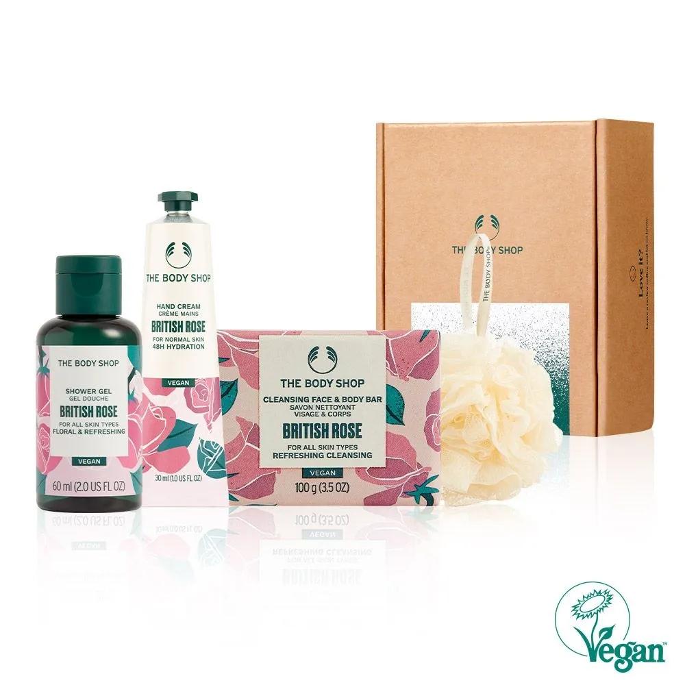 The Body Shop British Rose 3-Piece Gift Set (Shower Gel 60ml + Hand Cream 30ml + Soap 100g) (888173)