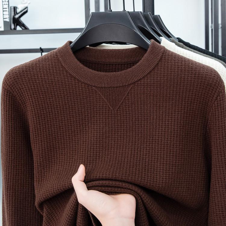 Men's Trendy Knitted Sweater: Fashionable, Loose, Casual, Versatile Round Neck Pullover for Autumn and Winter