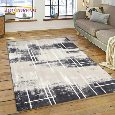 Covor Abstract Modern Geometric Stil Boem Nou 2025 pentru Sufragerie Dormitor Casă Decor Canapea, Covoraș Antiderapant