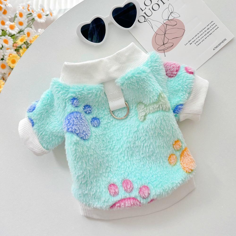 Hearted Print Pet Clothes Super Soft Dog Hoodie Cute Dog Warm Coat  Pet