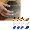12Pcs Thumb and Finger Picks Guitar Finger Picks Fingertip Hands Sleeves Flat Thumbpicks Guitar Accessories Easy to Use