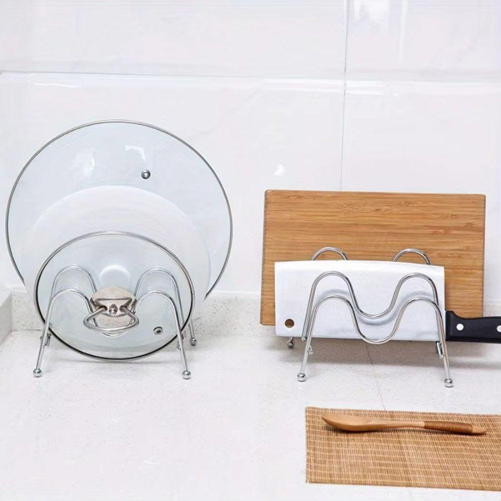 Multi-Layer Cutting Board Storage Rack Space-Saving Kitchen Shelf Durable Pot Lid Organizer  Home