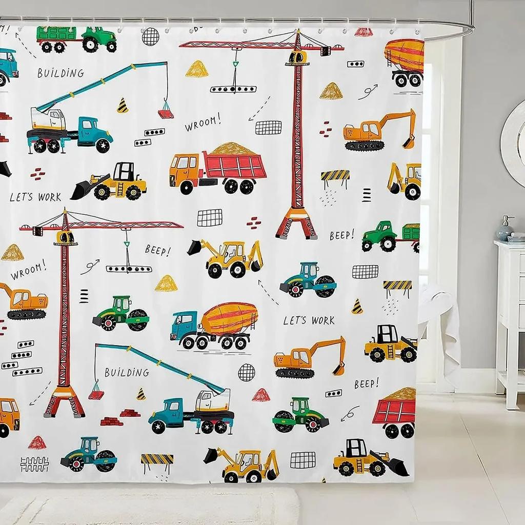 Diverse Style Bathtub Curtain With Hooks Waterproof Easy Clean Quick Hang For Home Hotel Apartment Bathroom