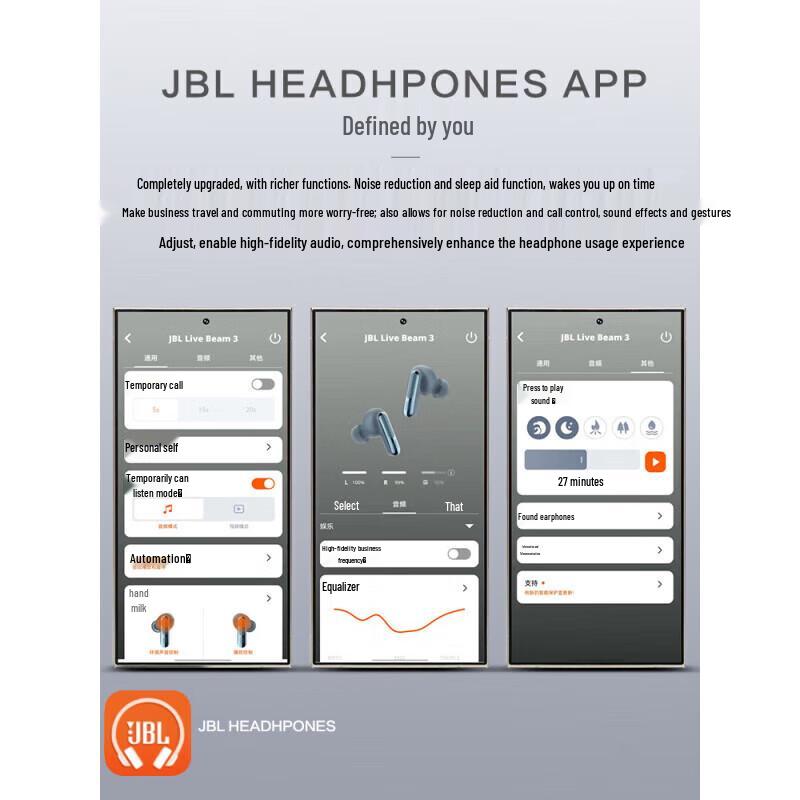 JBL LIVE BEAM 3 Smart Noise-Cancelling Bluetooth Earbuds