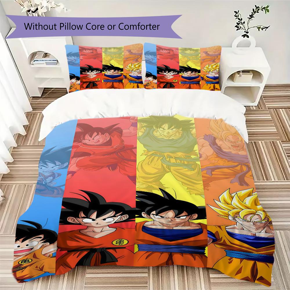 

Son Goku Duvet Cover, 3pcs Bedding Set, Digital Print, No Filling, Multi-Size, Kids Gift -HYQ16 135x200cm