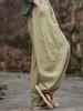 Elegant Women's Baggy Cargo Y2k Pants Vintage Elastic Waist Trousers Loose Casual Long Wide Leg Oversize