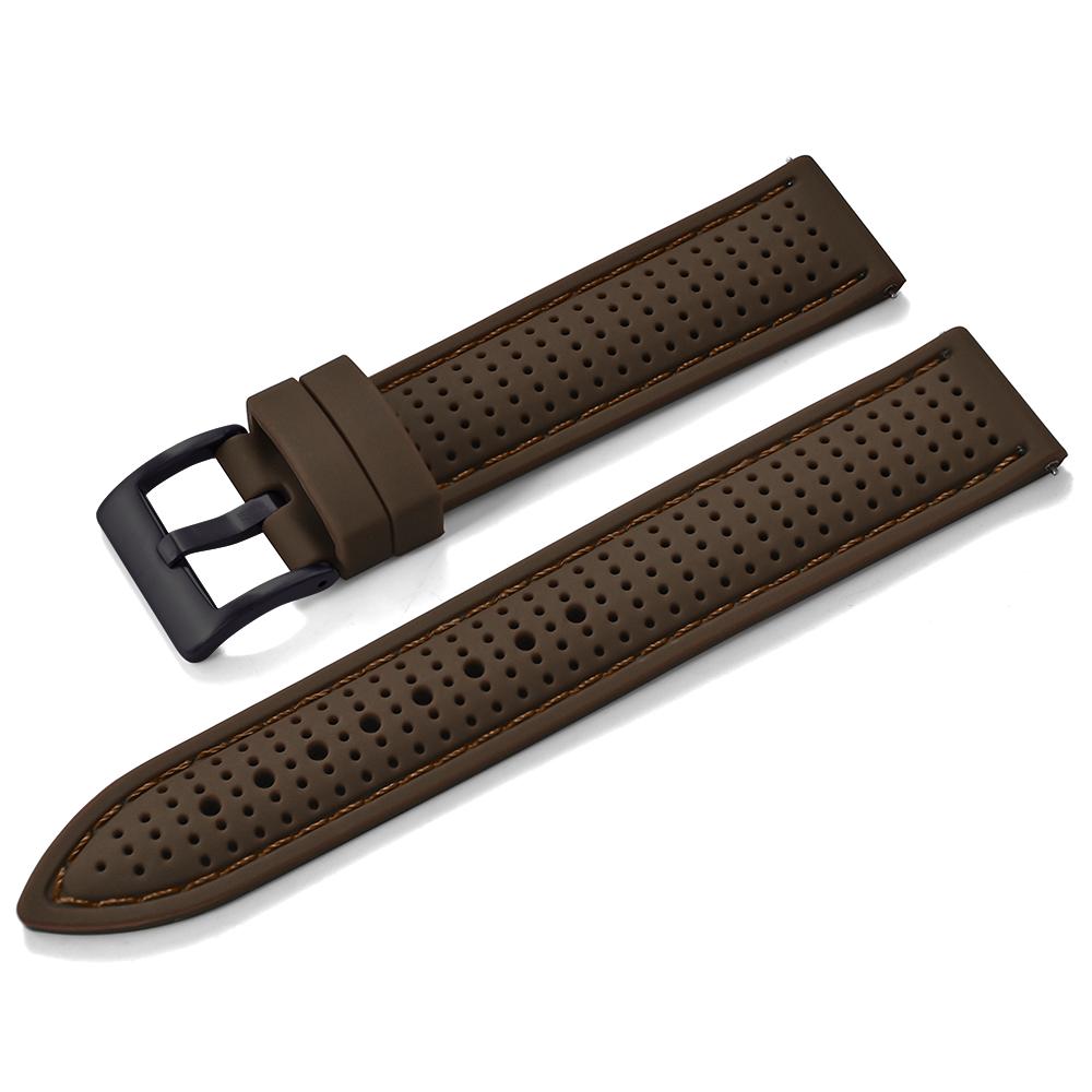 Quick Release Sport Silicone Watch Band - Breathable Waterproof Soft Rubber Strap Universal Fit 18mm 20mm 22mm For Men Women