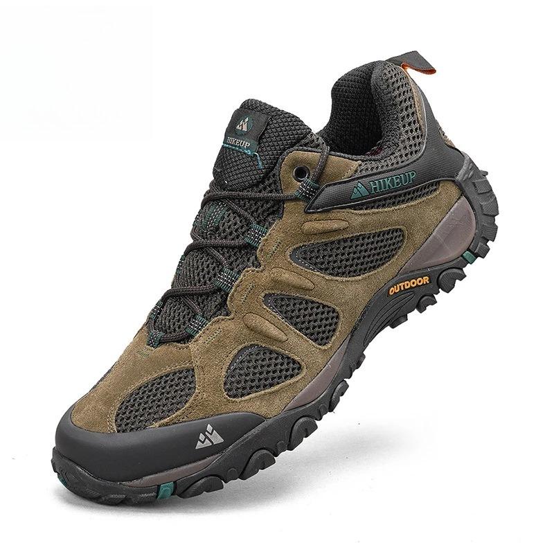 FEETIX   New Non-slip Wear Resistant Men‘s Outdoor Hiking Shoes Breathable Splashproof Climbing Men Sneaker Hunting Mountain Shoes 40 хаки