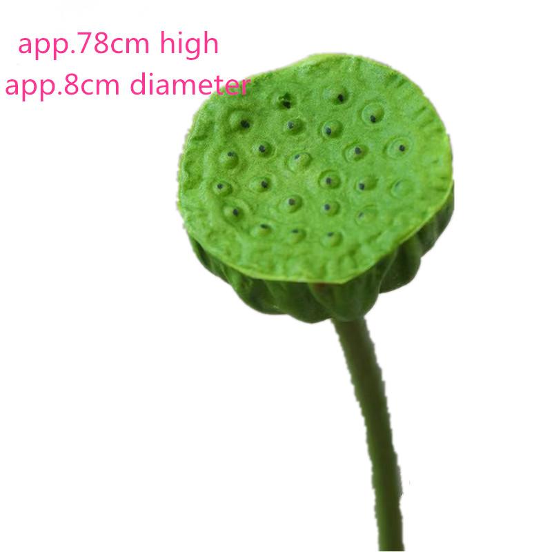10pcs Artificial Lotus Flower Branch Faux Lotus Seedpod Green Plant Water Lily
