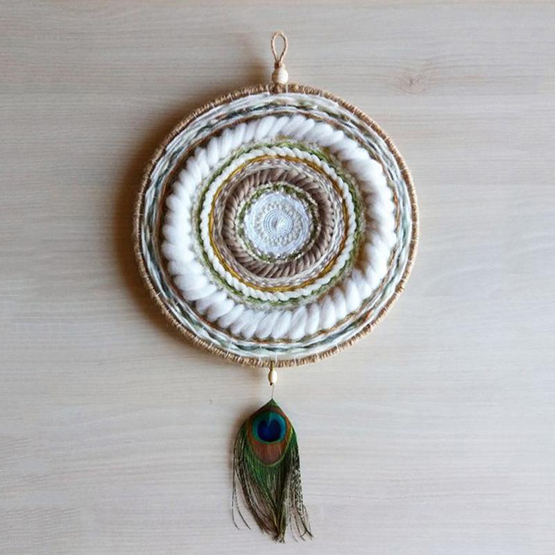 Buy Round Wooden Knitting Loom Craft Diy Weaving Tool For Handmade Wall Hangings at affordable