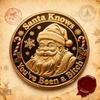 You Ain't Getting Shit Coin Funny Santa Claus Middle Finger Coin Novelty Metal Christmas Commemorative Challenge Coin Gag Gift for Friends