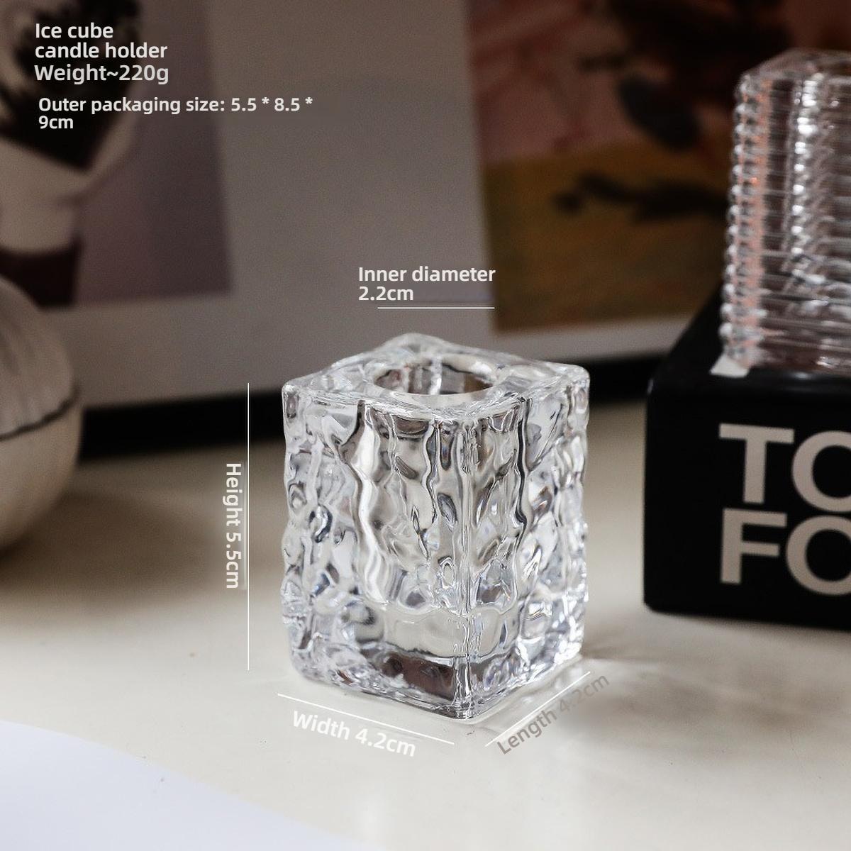 

Small Glass Tea Light Candle Holders Clear - Mini Votive Set for Table Centerpiece, Modern Dining Decor with Floating Candle