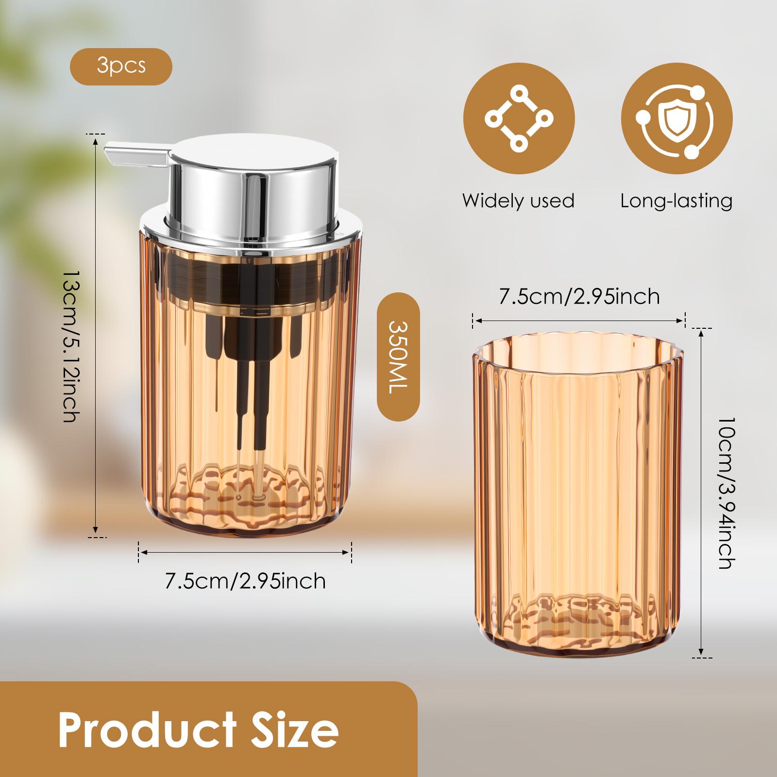 

3Pcs Hand Foaming Dispenser 350ml Foaming Bottle Pump Container Plastic Container for Facial Cleanser Hand Soap Shower Gel