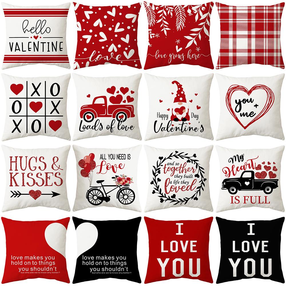 Valentine's Day Pillow New Sofa Cushion Bedside Backrest Plush Pillow Cover Shopee