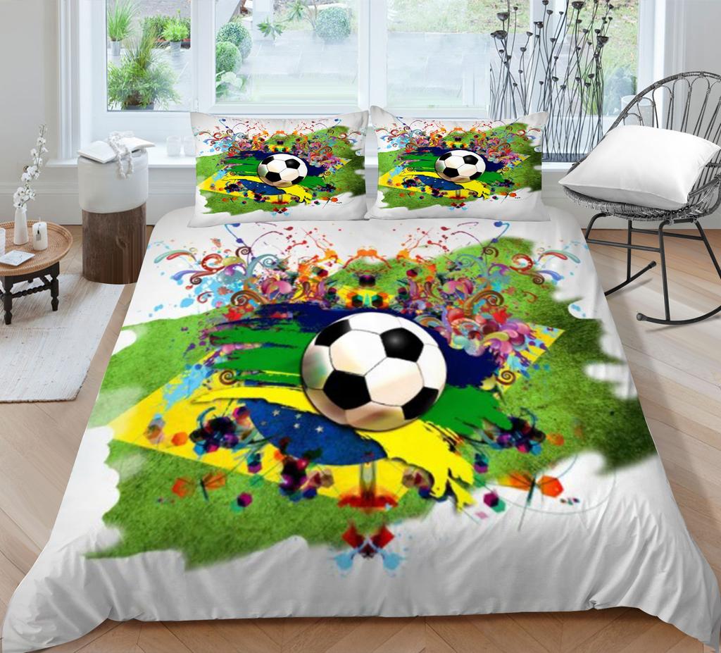 Ball Quilt Cover Pillowcase Two Or Three Piece Set 3D Digital Printing Polyester