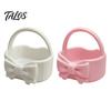 3D Printed Bow Storage Basket, Portable Rounded Design Lipstick Sundries Holder for Entryway Desktop Vanity Tabletop, Girly Style Home Organizer