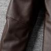Casual Men Leather Jacket Thin Soft Cow Leather Black Brown Standard Collar Men's Short Coat Spring