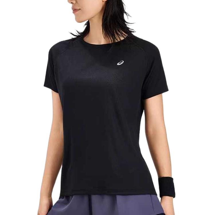 

ASICS Moisture Wicking Quick Dry Breathable Solid Color Raglan Sleeve T-Shirt Women tops 2012D263-001 XL