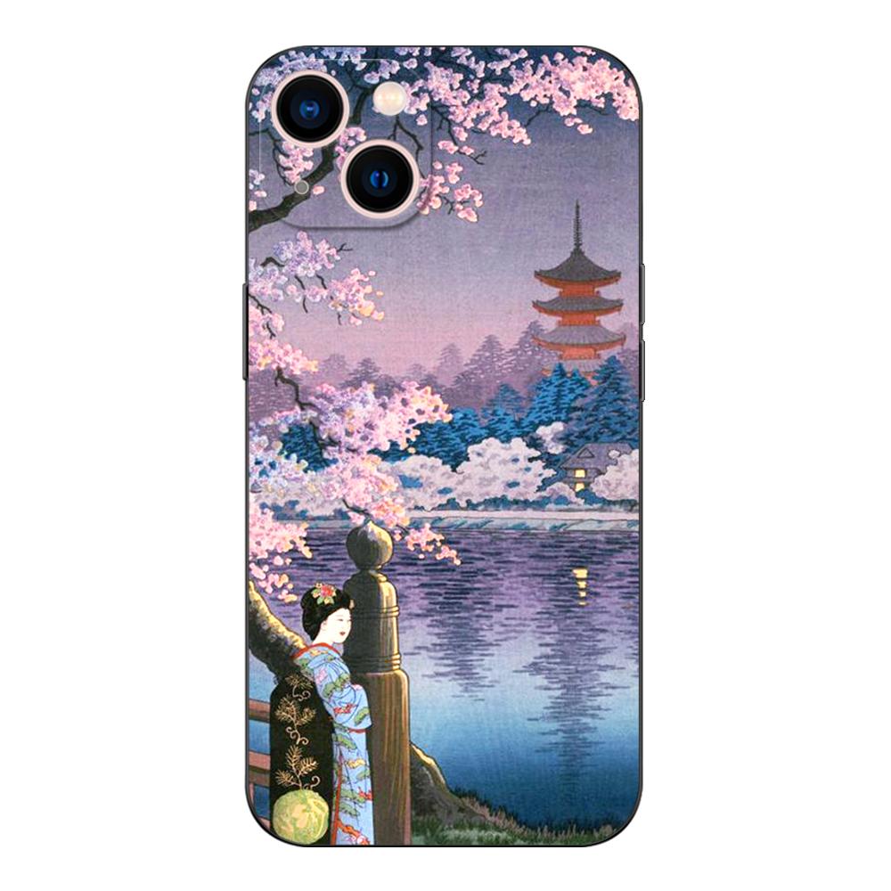 Black Tpu Case For Realme 7i 8i 9 Pro Plus 9i C12 GT Neo2 Narzo 20 30A 50A 50i Retro Tokyo Japanese Art