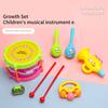 Toddler Percussion Instrument Educational Auditory Development Musical Toy With Drumsticks Trumpet Sand Hammer for Baby