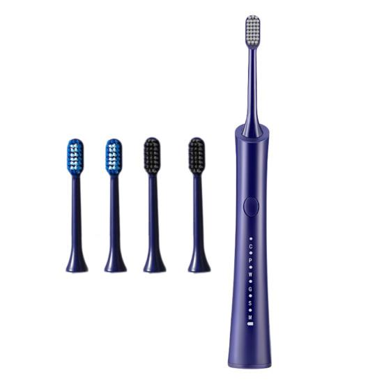 Electric Toothbrush with 5 Brush Heads 6 Cleaning Modes Smart Timers IPX7 Waterproof USB Rechargeable Travel Men Women Adults Toothbrush