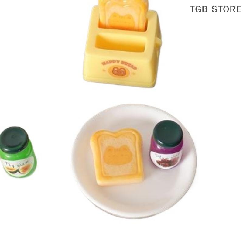 12PCS Bread Machine Jam Baking Clip Model Dollhouse Simulation Miniature Food Toy DIY Accessories Desktop Doll House Ornament
