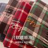 College style red plaid scarf women's autumn and winter fashion versatile student couple pair of scarves men's long models
