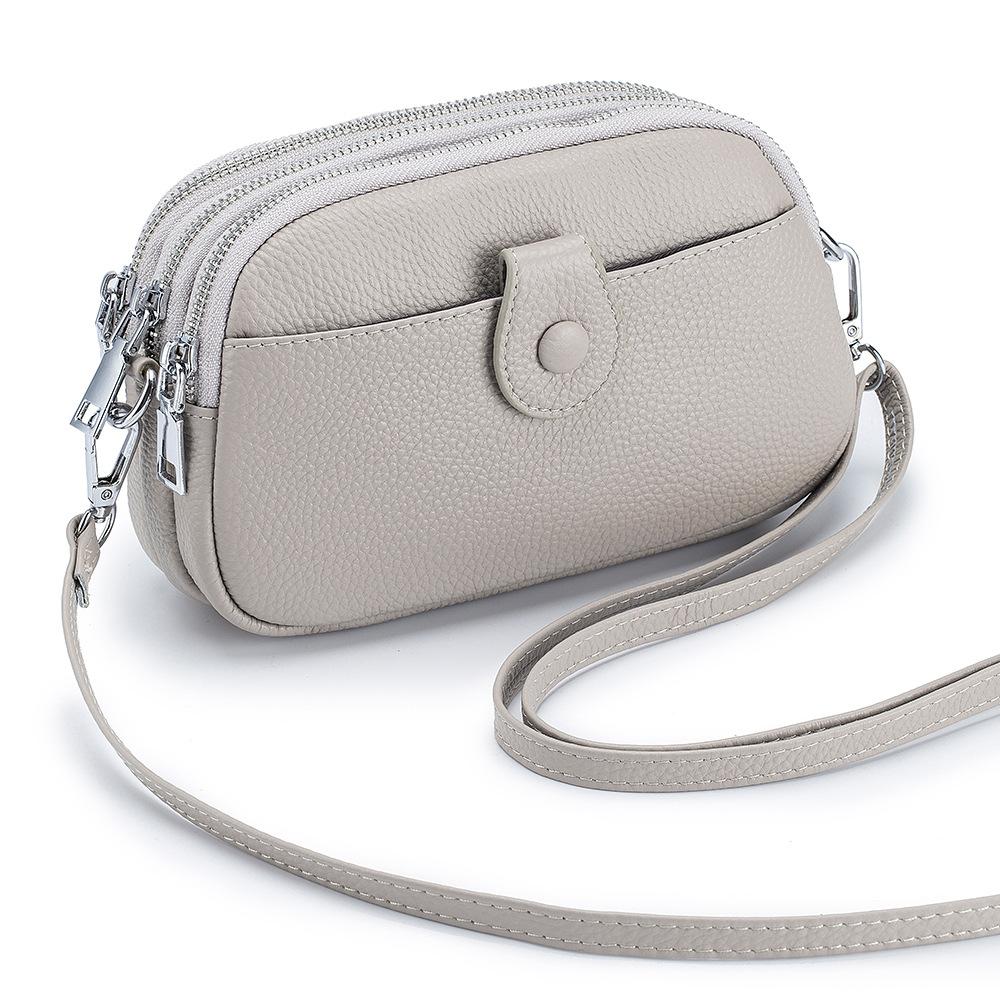 Crossbody kabelky pro ženy Dámská taška na mobilní telefon z pravé kůže Mini Dámská taška na jedno rameno Messenger z prémiové hovězí kůže