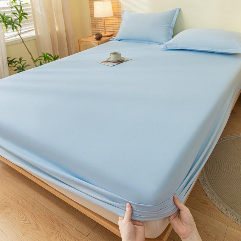 Class A Washed Cotton Non-Slip Fitted Sheet - Soft, Breathable, and Comfortable for Naked Sleep