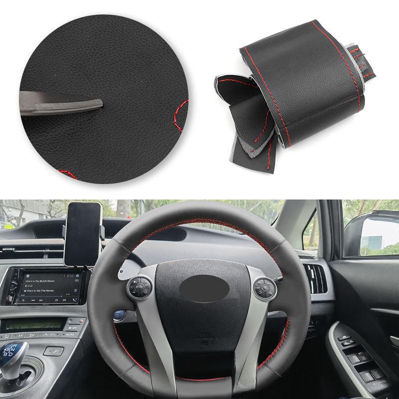 For Toyota Prius 30 XW30 2009-2015 Prius C US 2012-2017 Car Interior Steering Wheel Microfiber Leather Cover Trim Accessories
