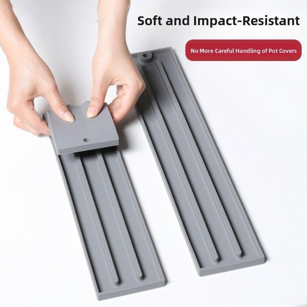 Non Slip Pot Lid Storage Mat Flexible Tableware Storage Pad Durable Cutting Board Rack  Kitchen