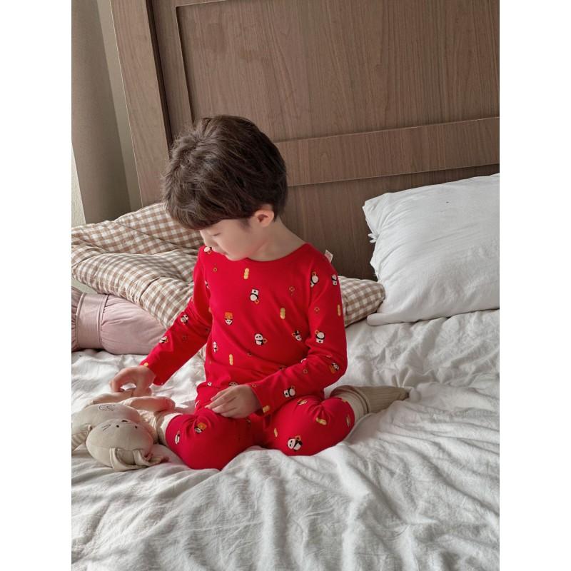 Kids Long Sleeve Pajamas Set Cotton Blend Loungewear New Themed Sleepwear Boys Girls 90-180cm