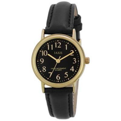 J-AXIS Women's HL199-BKB (Women's Watch Quartz Black / Black Sun Flame) Round Watch Black Alloy