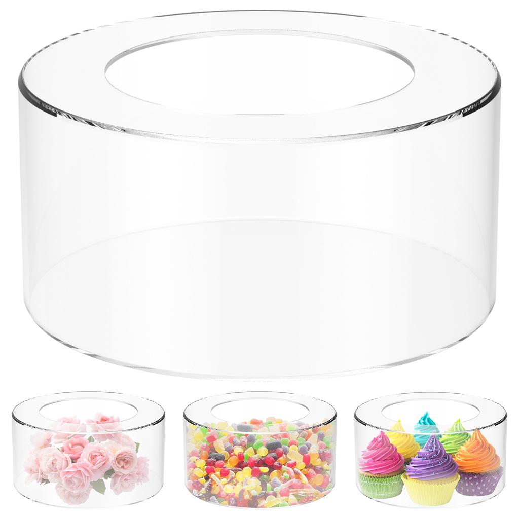 Fillable Acrylic Cake Stand Transparent Riser Cylinder Cake Display DIY  Decor Cake Holder for Wedding Birthday Party 15/20/25cm