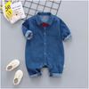 Bow Beard Korean Baby 100cm [EnDast] Rompers, Denim, Overalls, Tie, Illustration, Children's Clothing, Fashionable, Infant, Kids, Clothes, 70cm, 80cm,
