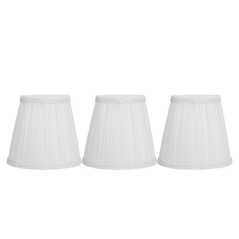 

3PCS Fabric Lampshade 5.1 inch Height Small Lamp Shades Simple Wall Lamp Shade Table Lamp білий