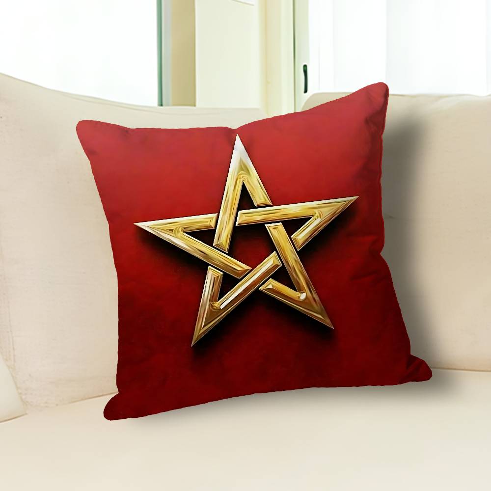 M-Moroccos Flag Map Various Sizes Square Pillow Case For Car Home Bedchamber Decor Custom Valentine gift
