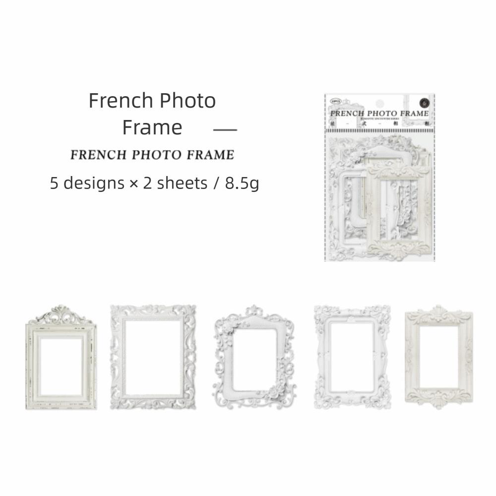 A Set Relievo Vintage Hollow Embossed Materials Frame Scrapbook Decoration Paper  DIY Crafts