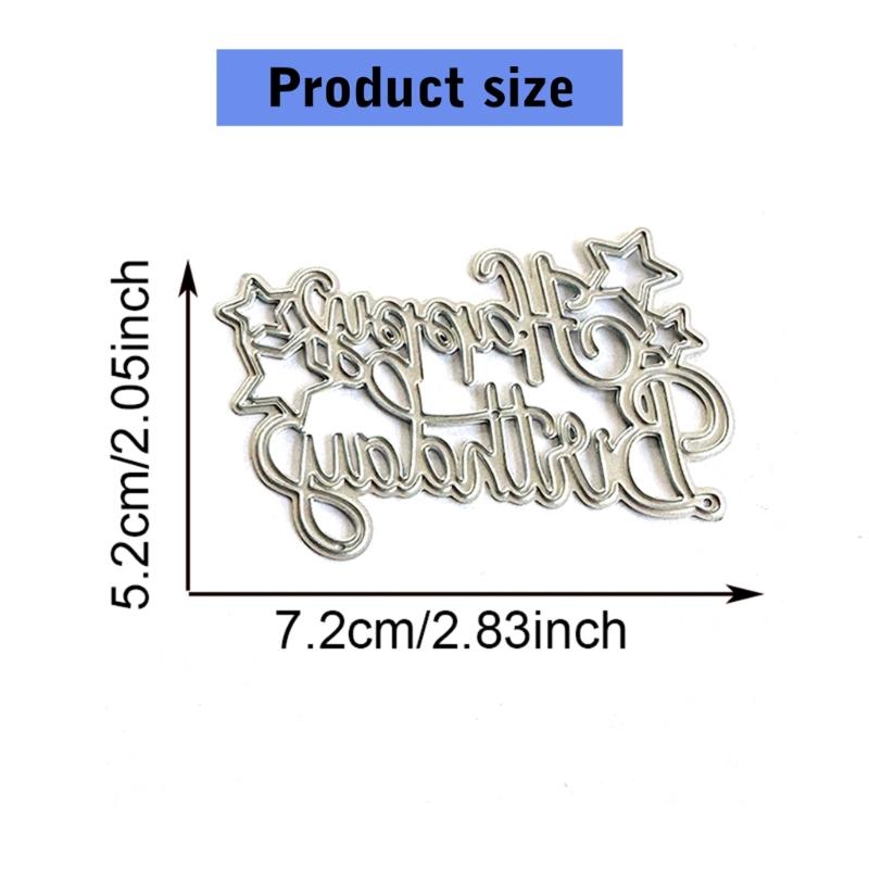 Happy Birthday Brief Stanzform Metall Präge Schablonen Kohlenstoffstahl Stanzformen für Kartenherstellung Scrapbooking Kunst Handwerk