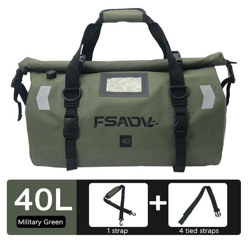 Motorcycle Waterproof Tail Bag Travel Outdoor Dry Luggage Roll Pack Bag 40l/66l Motorbike Luggage Backpack Motorcycle Seat Bag