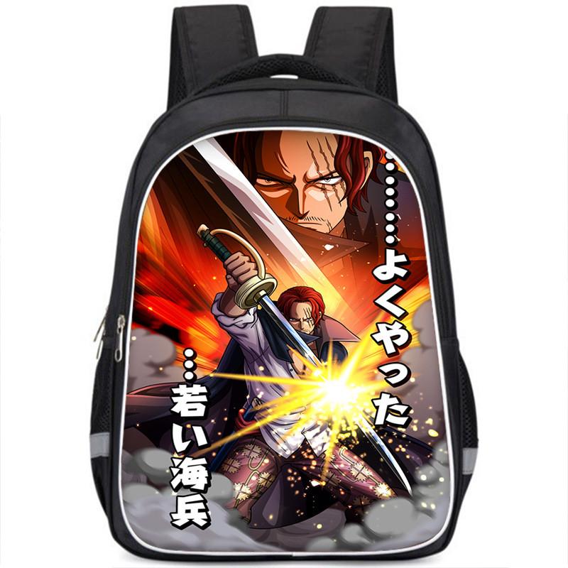 One Piece Luffy Backpack For Kids School Bag Durable Nylon Cartoon Design