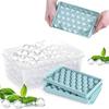 Ice Cube Tray with Lid - 62 Round Ice Balls Maker, BPA-Free, Space-Saving Stackable Ice Molds for Freezer, Easy Release Ice Trays for Cocktails &