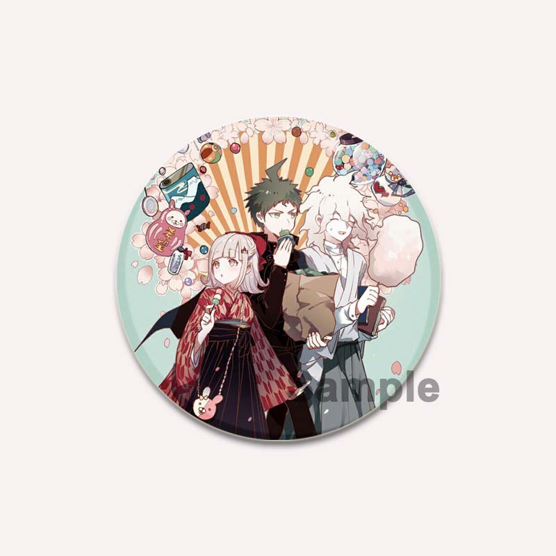 32/44/58MM Inferenz Abenteuer Spiel Anime Broschen Danganronpa HD Print Abzeichen Rucksack Kragen Cartoon Revers Pins Schmuck Geschenke Zubehör