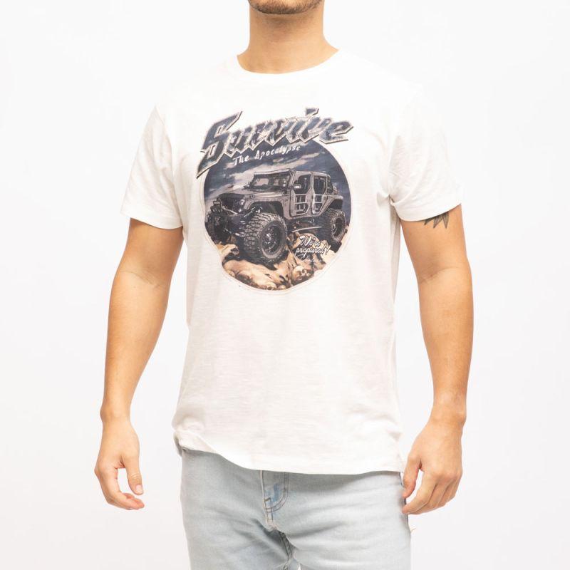 Tee shirt basique imprimé 4x4 survive Homme DEELUXE 74