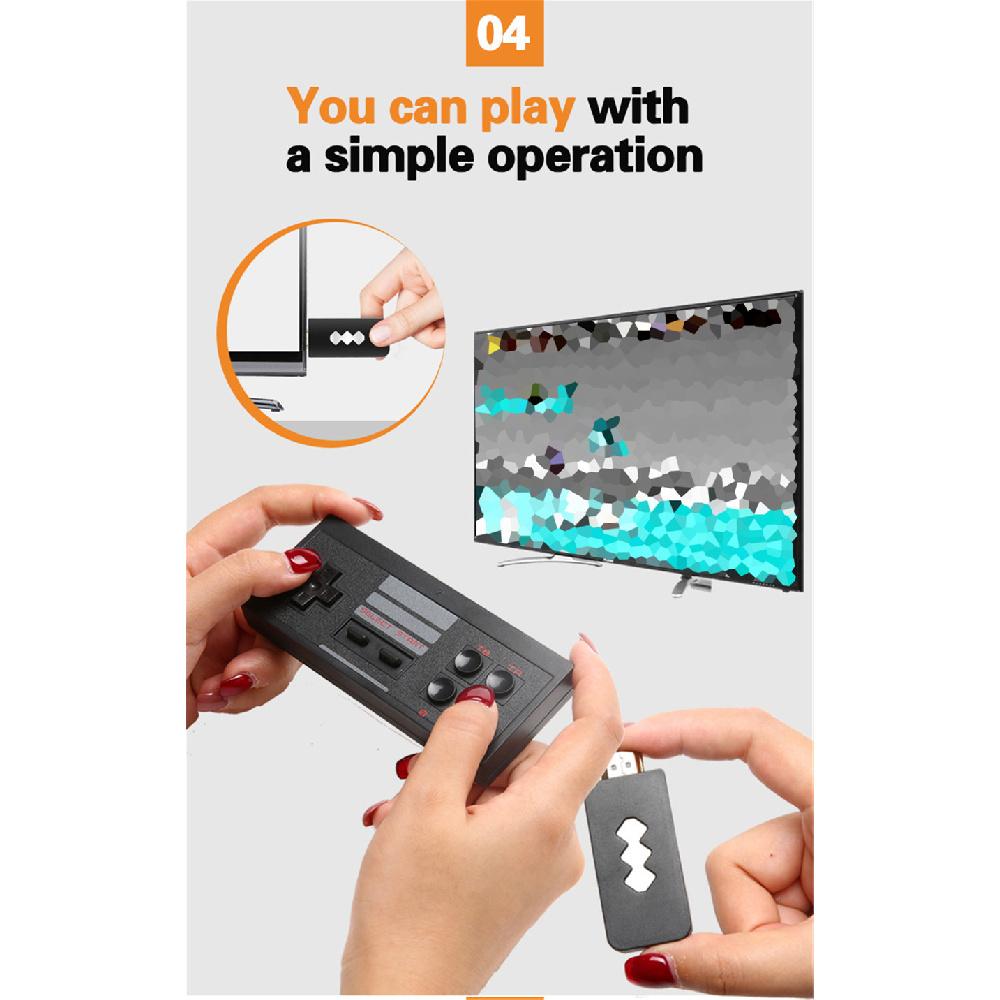 1Set Wireless Retro Game Console Hdmi Hdtv Stick 818 Build-In Games Rca Handheld