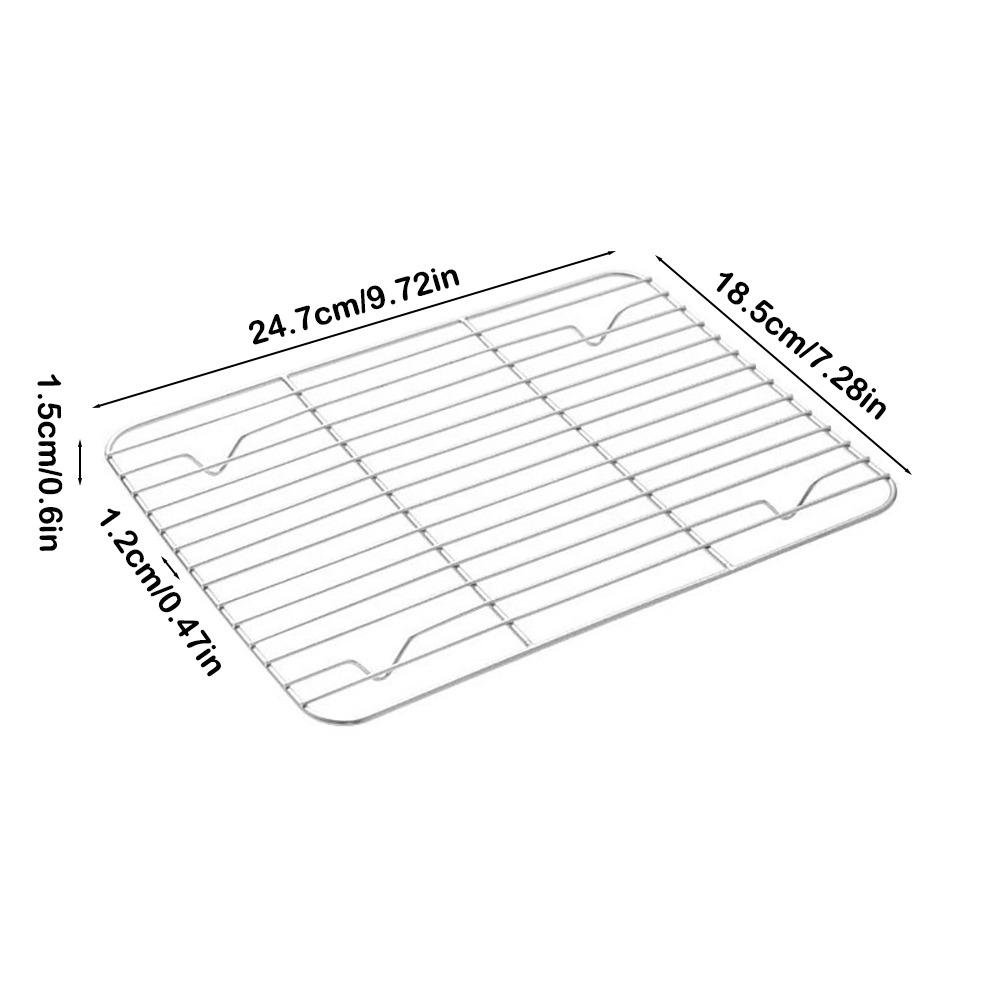 New Stainless Steel Cooling Rack Smooth Edge Dense Wires Baking Rack Easy to Clean Barbecue Cooking Mesh Shelf Cooking