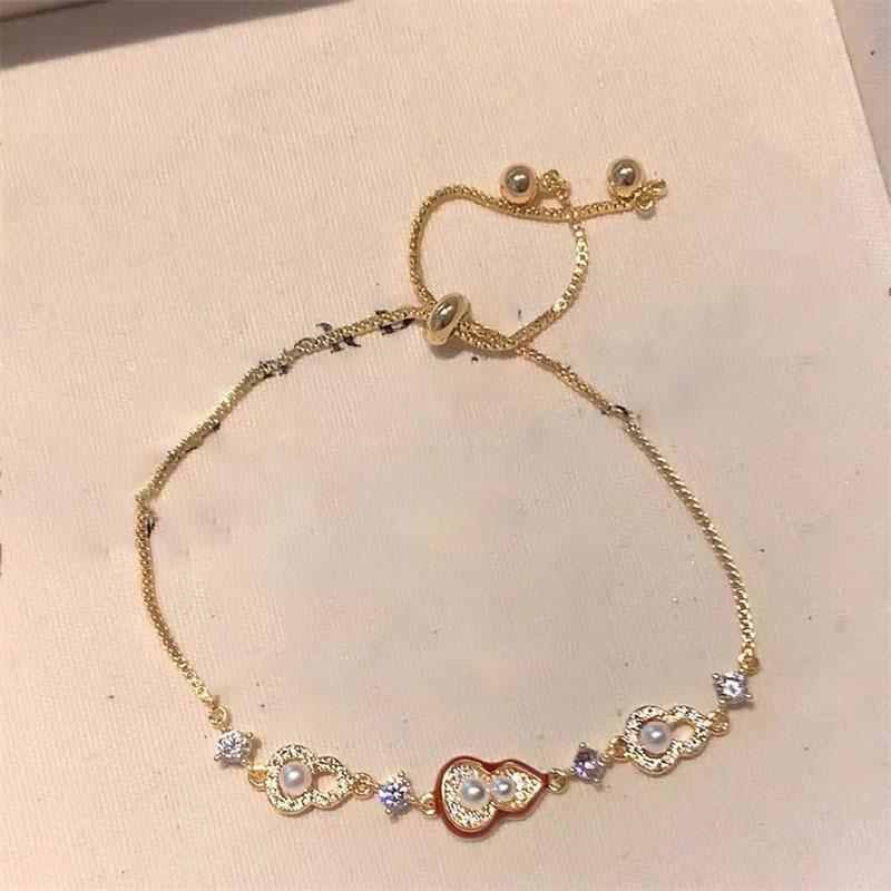 

Браслет из циркона и жемчуга-горлянки Новый китайский универсальный браслет Изысканные нишевые украшения высокого класса