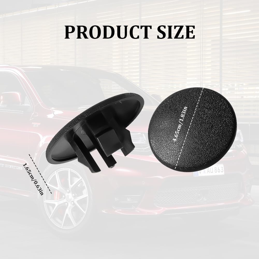 2PCS Armrest Cap Cover, Seat Cover Cap, Black Left or Right Rear Bucket Seats Arm Rest Handle Trim Bolts Compatible with Chevy Tahoe Escalade,